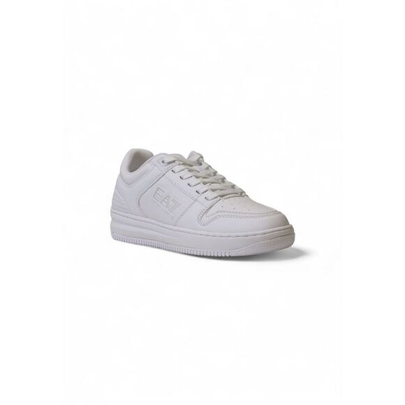 EA7 Emporio Armani White Polyester Athletic Men's Sneakers - Picture 2 of 5